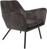 Wants and Needs fauteuil draw leder grijs leder 78 x 80 x 76 online kopen