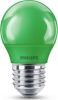 Philips 2096748640 LED lamp E27 3, 1W kogel mat groen online kopen