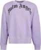 Palm Angels Gebogen logo sweatshirt , Paars, Heren online kopen