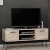 Homemania Tv meubel Almira 120x35x50 Cm Houtkleurig En Zwart online kopen