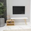 Homemania Tv meubel Gold 125, 2x29, 5x42, 8 Cm Wit En Eikenkleurig online kopen