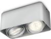 Philips myLiving LED spotlight kubus Afzelia zilver 2x4, 5 W 532024816 online kopen