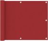 VidaXL Balkonscherm 75x500 cm oxford stof rood online kopen