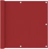 VidaXL Balkonscherm 90x400 cm oxford stof rood online kopen
