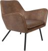 Wants and Needs fauteuil draw leder grijs leder 78 x 80 x 76 online kopen