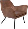 Wants and Needs fauteuil draw leder grijs leder 78 x 80 x 76 online kopen