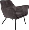 Wants and Needs fauteuil draw leder grijs leder 78 x 80 x 76 online kopen